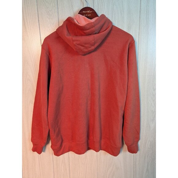 Ariat REAL Hoodie Pullover Sweatshirt Womens Large Orange Sleeve Logo Western - Picture 3 of 7